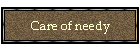 Care of needy